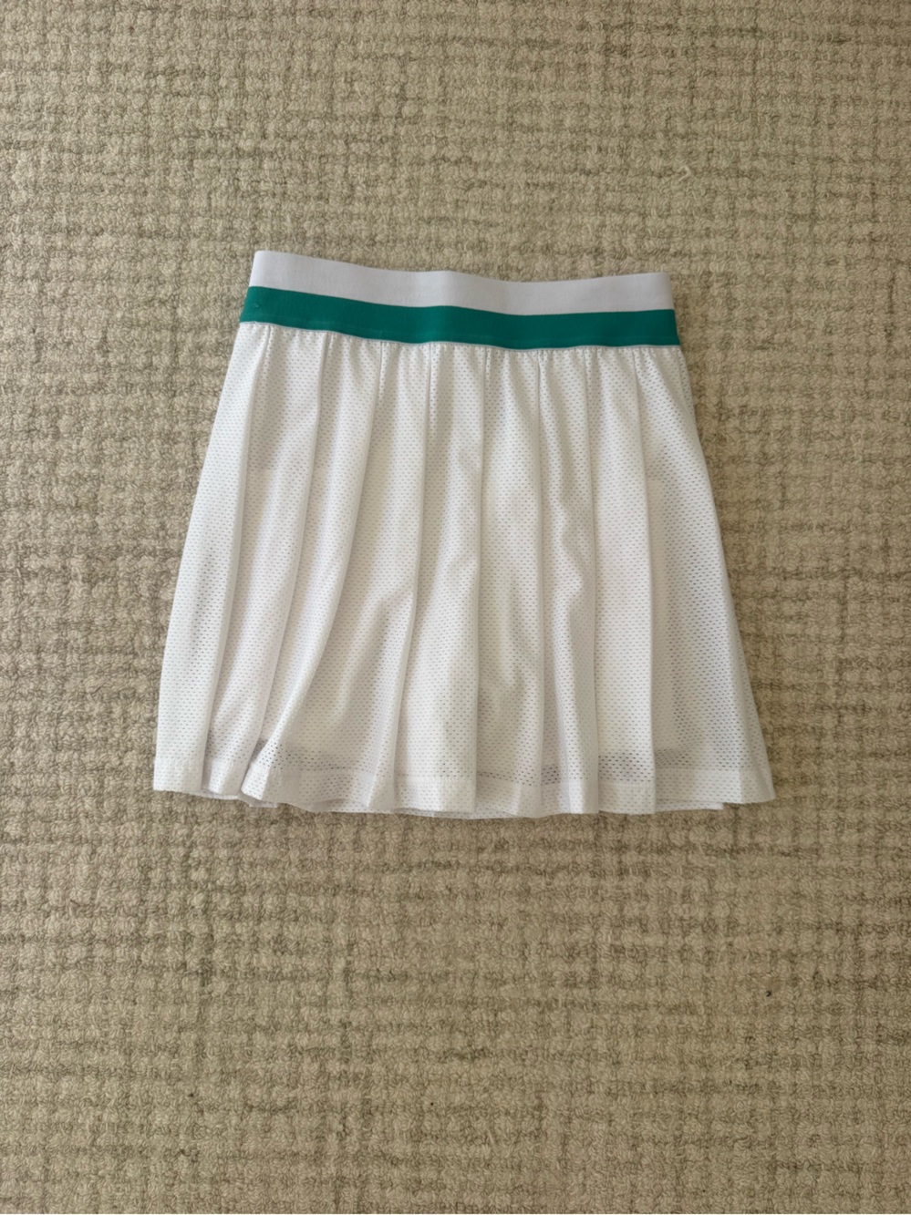 Beach Riot White Mesh Pleated Skirt